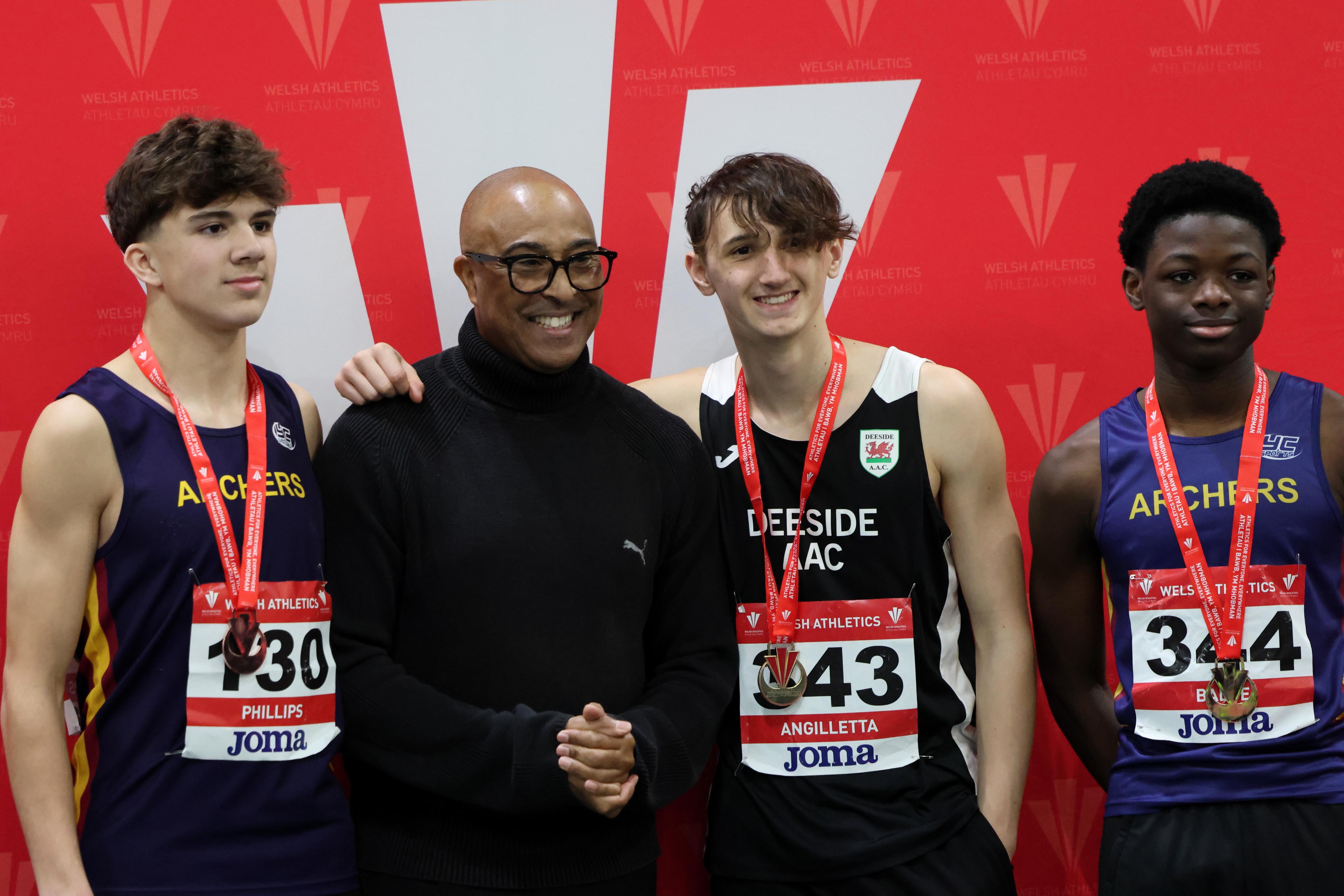 Luca Phillips, Colin Jackson, Aiden Angilletta and Isaias Balde